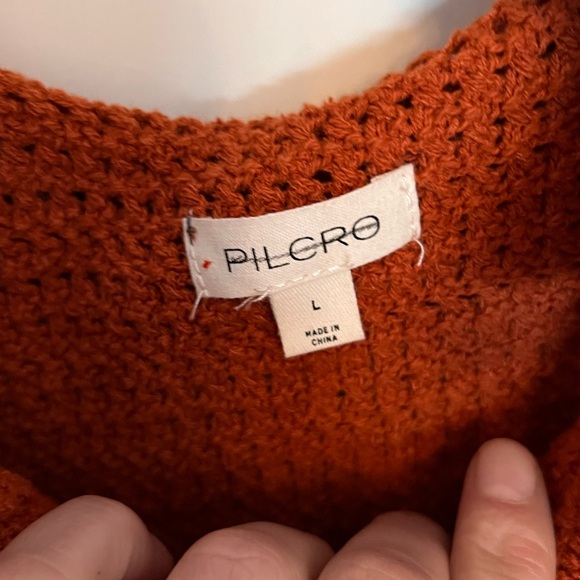 Pilcro Rust Knitted Ruffled tank - Picture 4 of 4